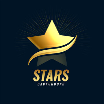 golden star background design shine like a superstar