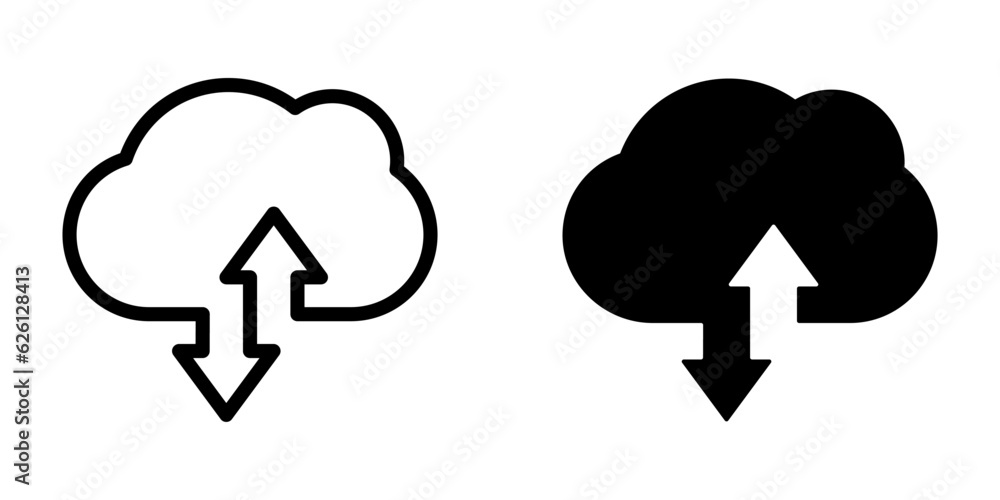 Poster cloud computing icon. sign for mobile concept and web design. vector illustration
