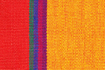 Vibrant Threads. Latin Tapestry. Colorful Woven Textile Background. - obrazy, fototapety, plakaty
