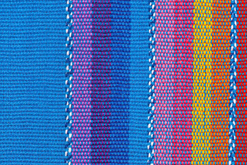 Vibrant Threads. Latin Tapestry. Colorful Woven Textile Background.