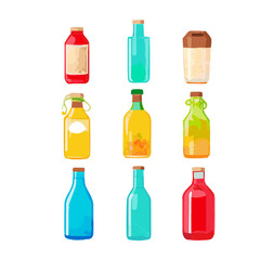 set of bottles