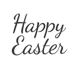 Digital png illustration of happy easter text on transparent background
