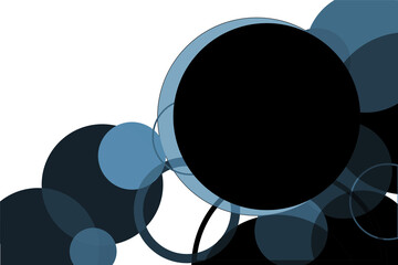 Digital png illustration of abstract circular shapes on transparent background