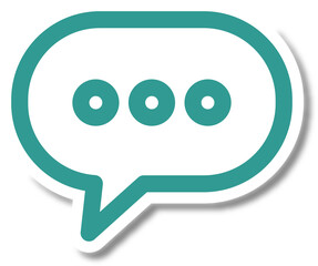 Digital png illustration of text bubble on transparent background