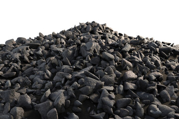 Digital png illustration of stony hill on transparent background