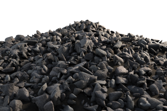 Digital png illustration of stony hill on transparent background - Powered by Adobe