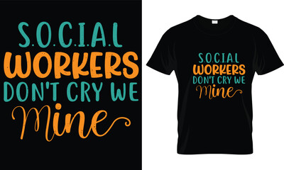 Social worker t-shirt design vector.

