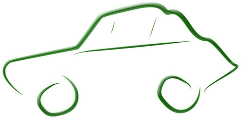 Digital png illustration of green car on transparent background