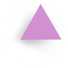 Digital png illustration of purple triangle with copy space on transparent background