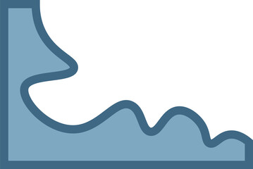 Digital png illustration of blue shapes with copy space on transparent background