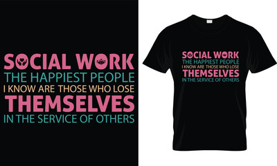 Social worker t-shirt design vector.

