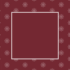 Digital png illustration of flower shapes and frame with copy space on transparent background