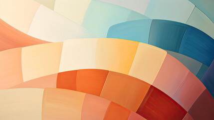 Calming background with balanced symmetry and pastel minimalist shapes.