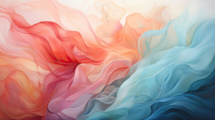Abstract art embodying tranquility with serene colors
