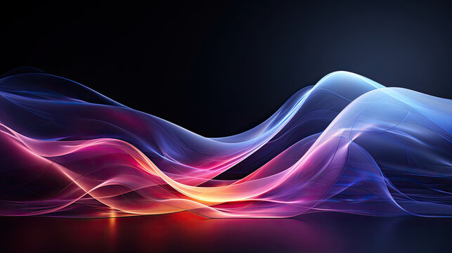 Modern abstract background with digital transformation theme in metallic grey, photon blue, and quantum purple.