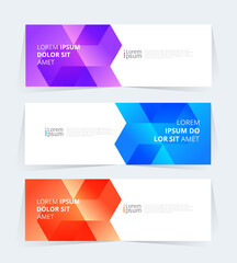 Geometric banner design with Vector presentation template.