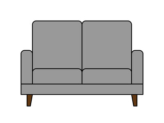 シンプルなグレーのソファー