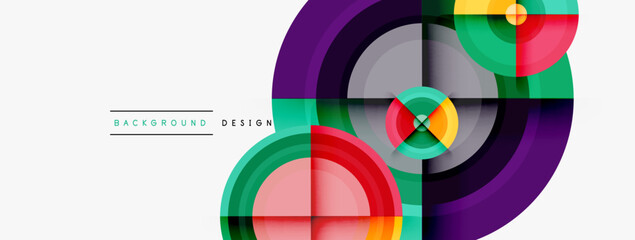 Obraz premium Circle pattern background. Abstract backgrounds bundle for wallpaper, banner, background, landing page, wall art, invitation, prints, posters