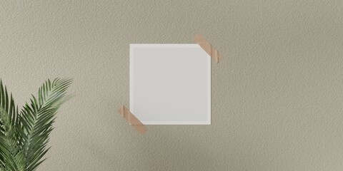 3D rendered photo frame for mockup