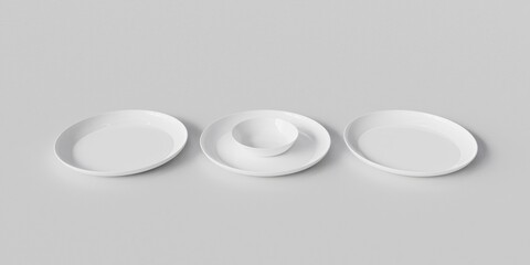 3D rendered ceramic plate for mockup