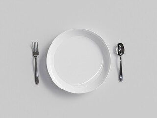 3D rendered ceramic plate for mockup