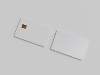 3d rendered credit card for creating mockup