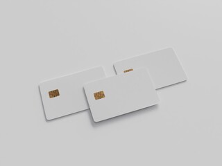 3d rendered credit card for creating mockup