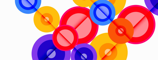 Circle trendy minimal geometric abstract background. Vector Illustration For Wallpaper, Banner, Background, Card, Book Illustration, landing page