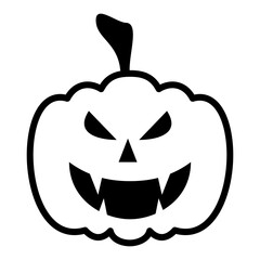 pumpkin halloween icon on transparent background