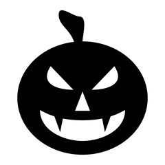 pumpkin halloween icon on transparent background