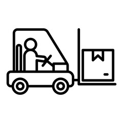 package warehouse operator icon on transparent background