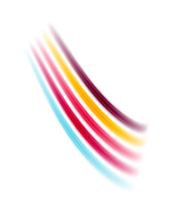 A vibrant and playful design featuring rainbow-color lines arranged in a dynamic composition, perfect for adding a pop of color to any project