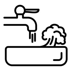 wash vegetarian icon on transparent background
