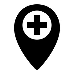 location medical icon with transparent background