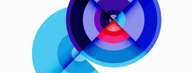 Obraz premium Circle trendy minimal geometric abstract background. Vector Illustration For Wallpaper, Banner, Background, Card, Book Illustration, landing page