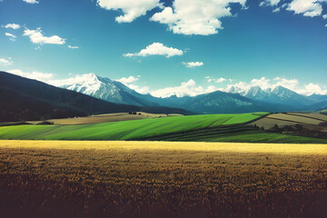 Fototapeta premium landscape in the mountains Generative AI