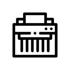 paper shredder line icon