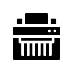 paper shredder glyph icon