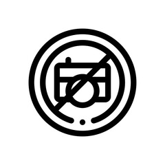 no camera line icon