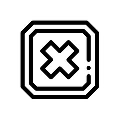 Fototapeta premium warning line icon