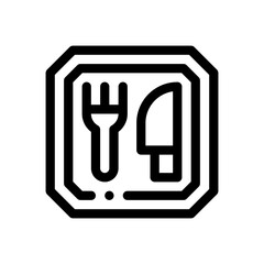 restaurant line icon