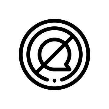 No Talking Line Icon