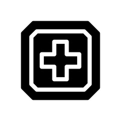 Obraz premium hospital glyph icon