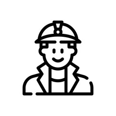 miner line icon
