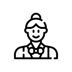 waitress line icon