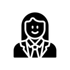 businesswoman glyph icon
