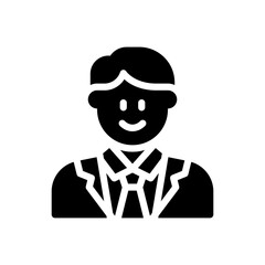 businessman glyph icon