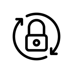 padlock line icon