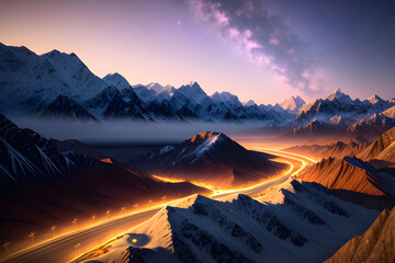 sunset in the mountains
Generative AI
