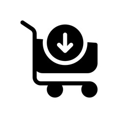 shopping cart glyph icon